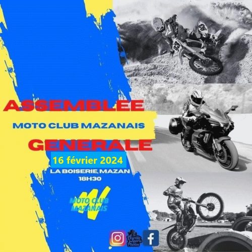 Assemblée générale 2023  et  Agenda 2024 du moto club